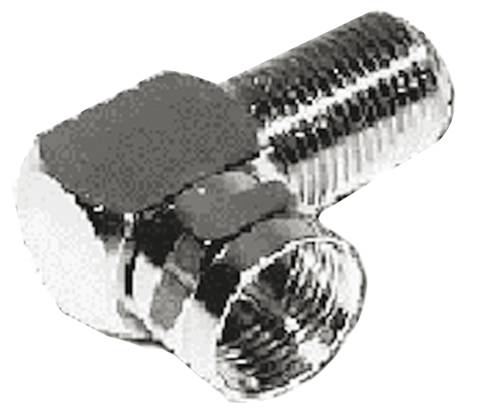 F Type 90º Male + Female Plug