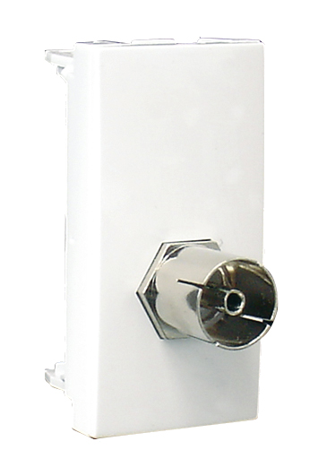 Module with 1 IEC female / Type F Connector - 1 Module