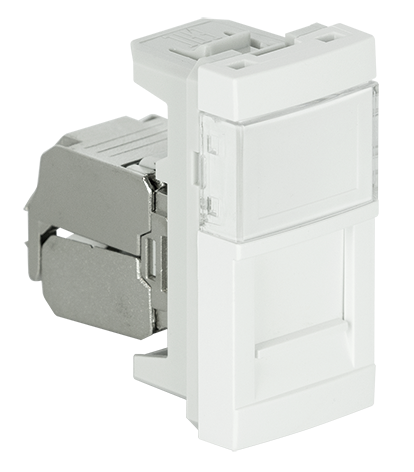 Module avec connecteur RJ45 Cat.6A STP - 1 Mod. 