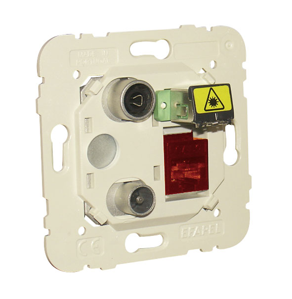 Toma Múltiple R - TV - RJ45 Cat. 6 UTP - FO SC-APC Estrella