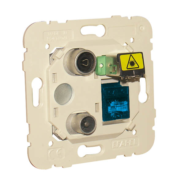 Toma Múltiple R - TV - RJ45 Cat. 6A UTP - FO SC-APC Estrella