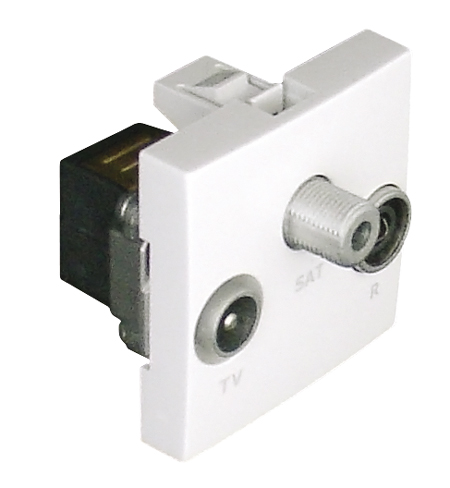 R - TV - SAT Socket (Crossover Type) - 2 Modules